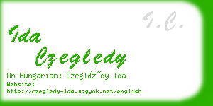 ida czegledy business card